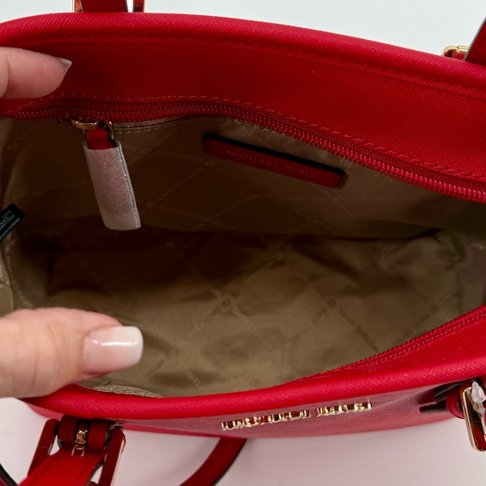 NWOT Michael Kors Scarlet Red Tote - Picture 4 of 7